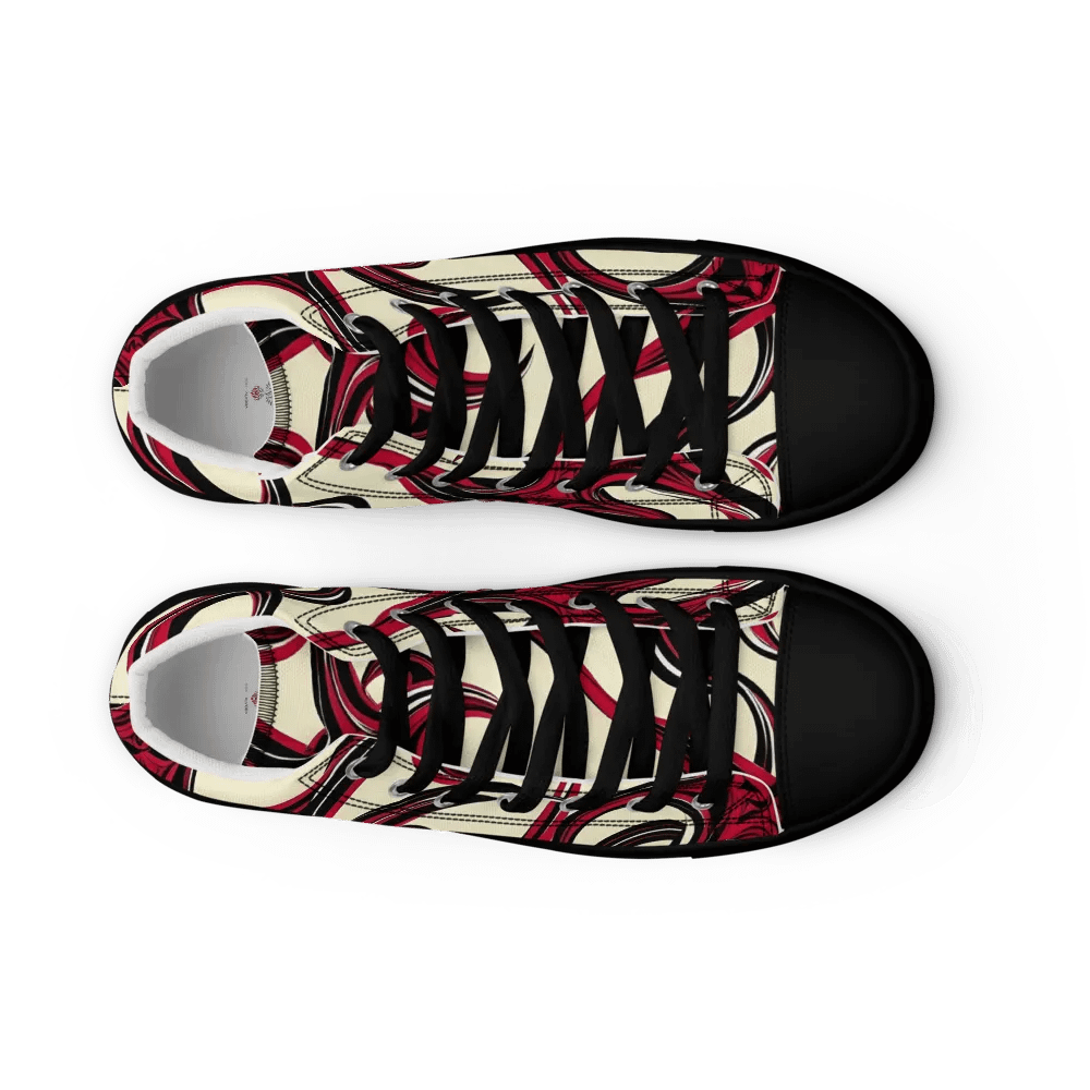 Women's Crimson Barbwire Painted High Tops product image (8)