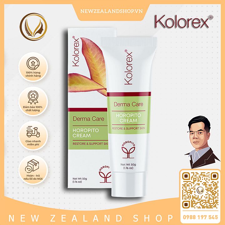 Kem dưỡng phục hồi vùng da nhạy cảm Kolorex Derma Care Horopito Cream 50g product image (1)