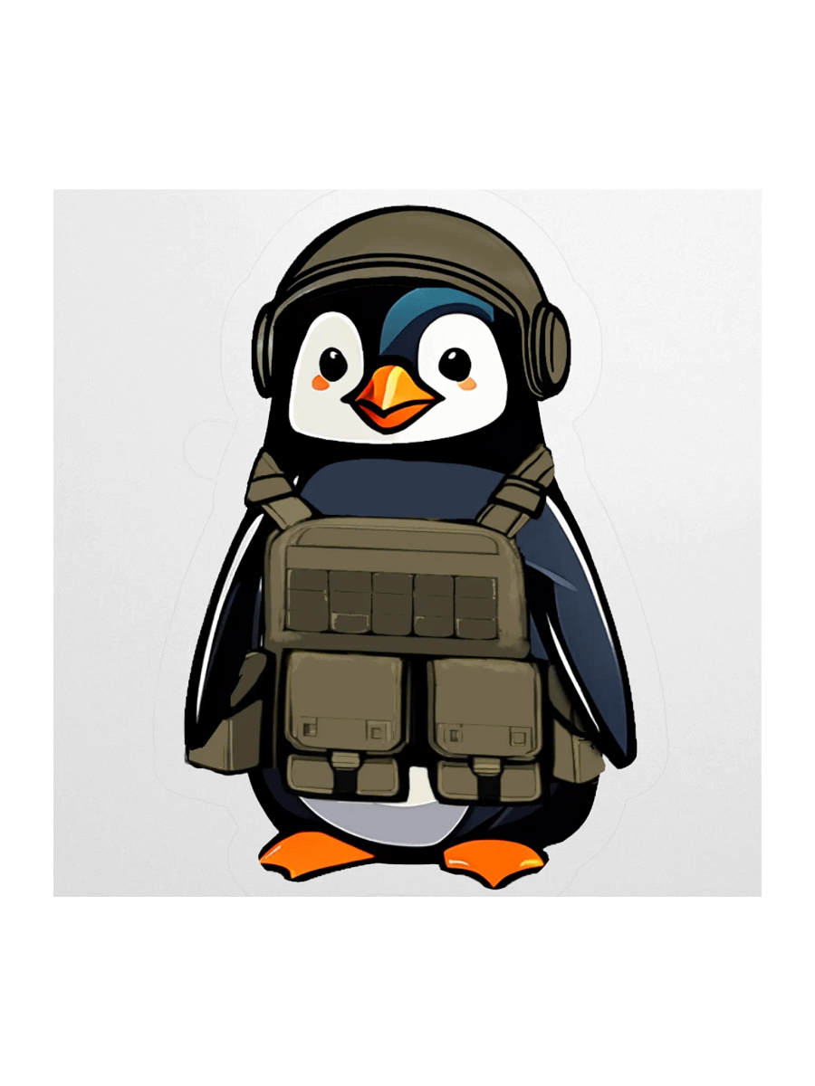 Tactical Penguin Kiss Cut Stickers product image (1)