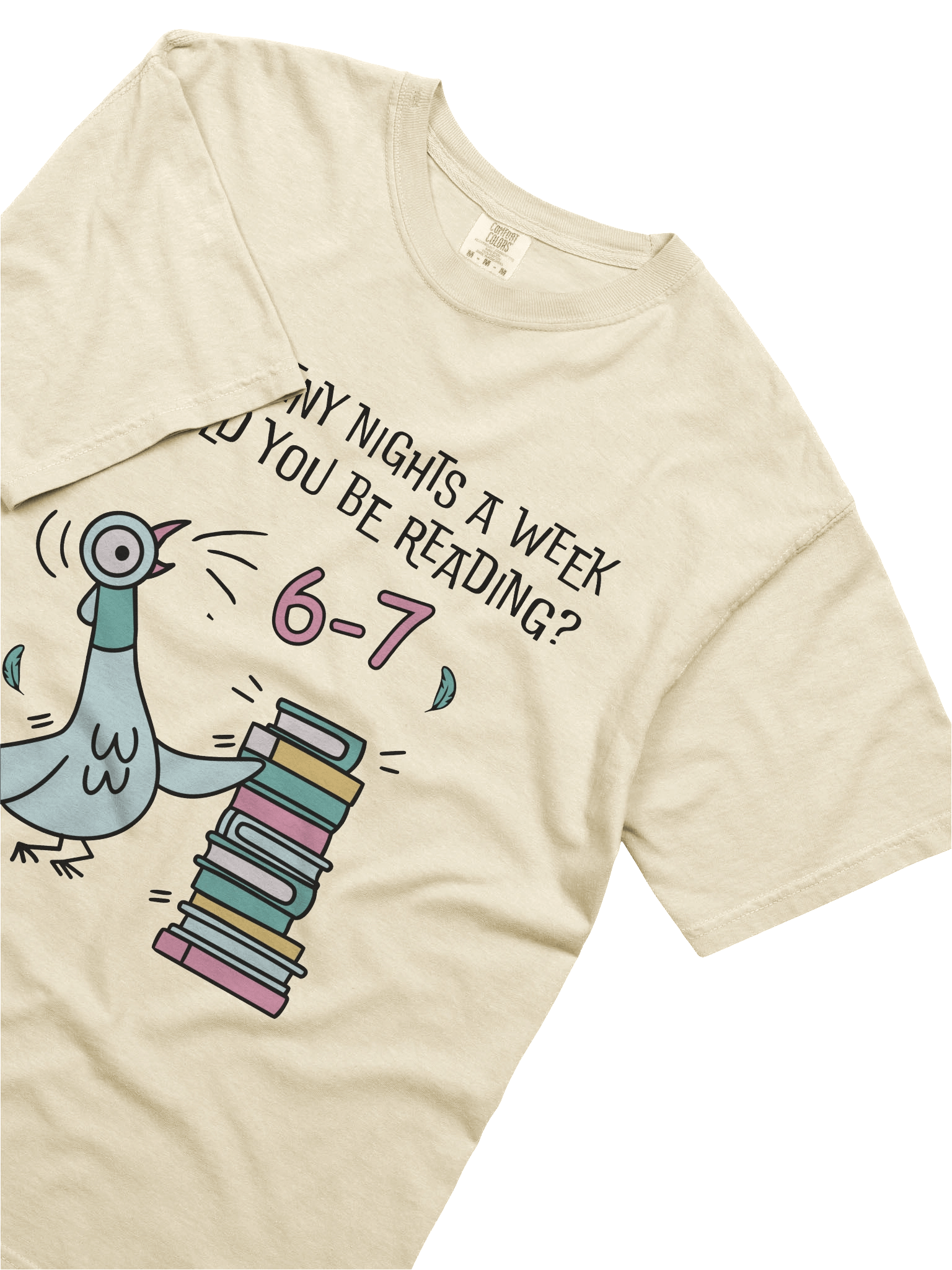 How Many Books?" Pigeon | Comfort Colors® Book Lover Tee product image (28)