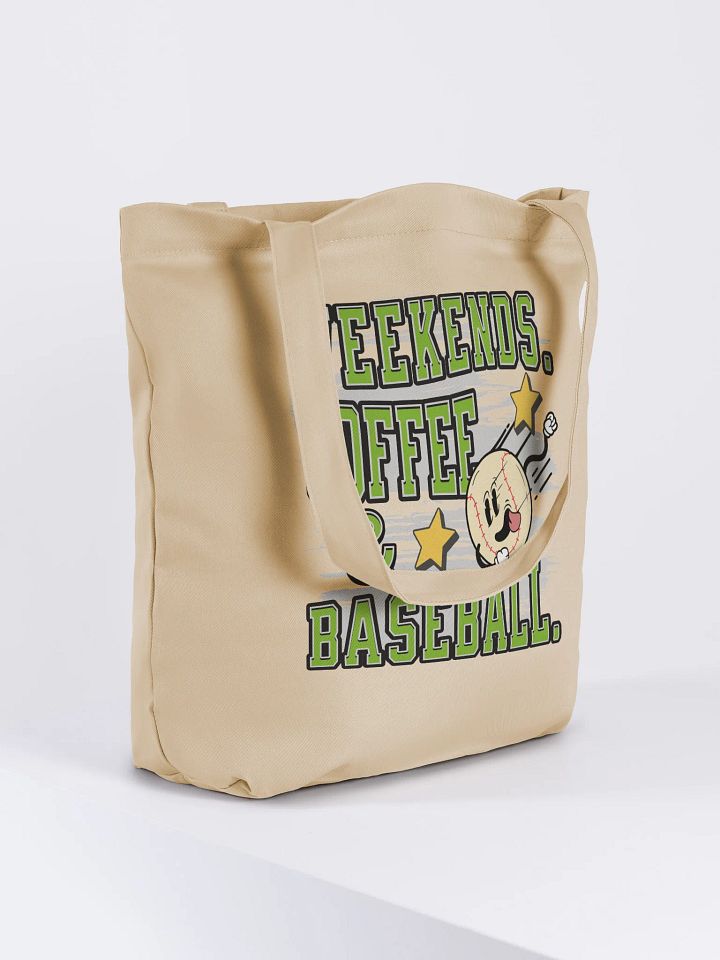 Weekends Coffee And Baseball Flying Tote Bag product image (4)