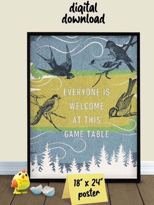 Wingspan Game Room Poster for Board Gamers - Digital Download product image (1)