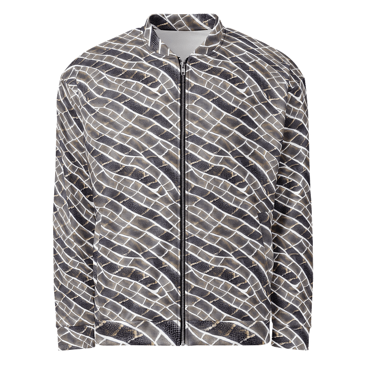 Grey Snake Skin Bomber Jacket product image (1)