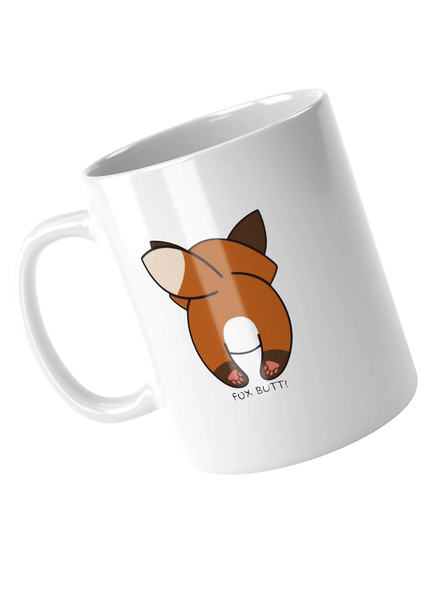 Smiling Humorous Fox White Glossy Mug product image (7)