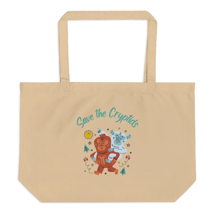 Save the Cryptids Organic Cotton Jumbo Tote product image (1)