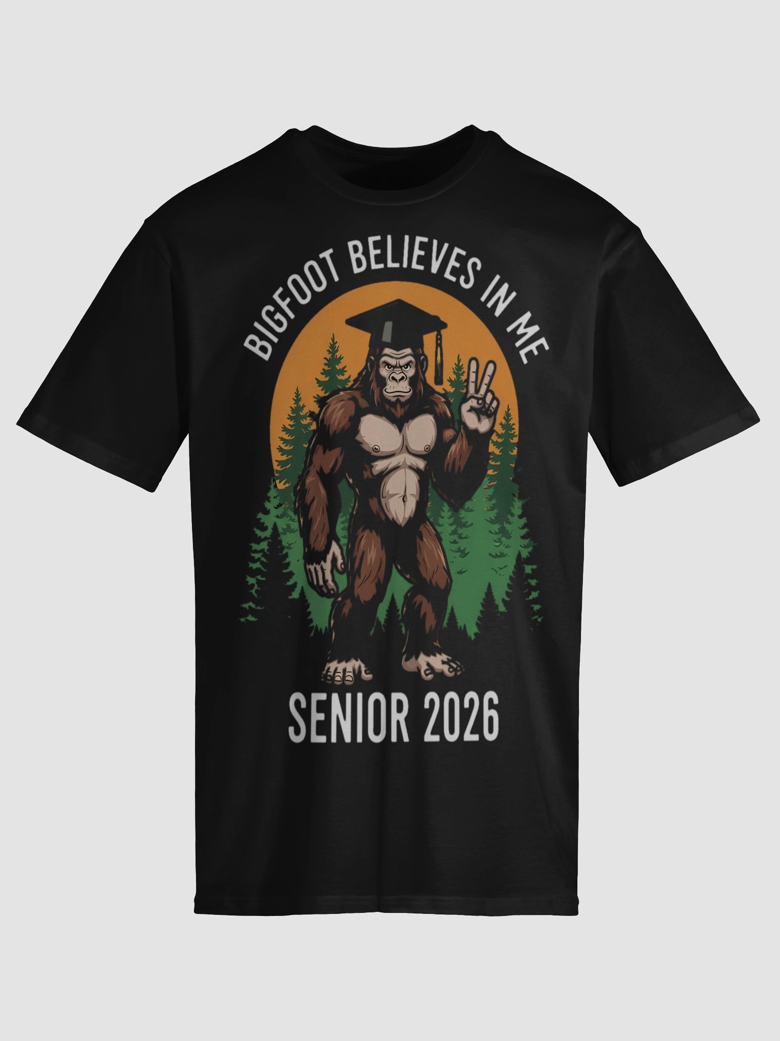 Bigfoot Believes in me Unisex Graduation T-Shirt product image (9)