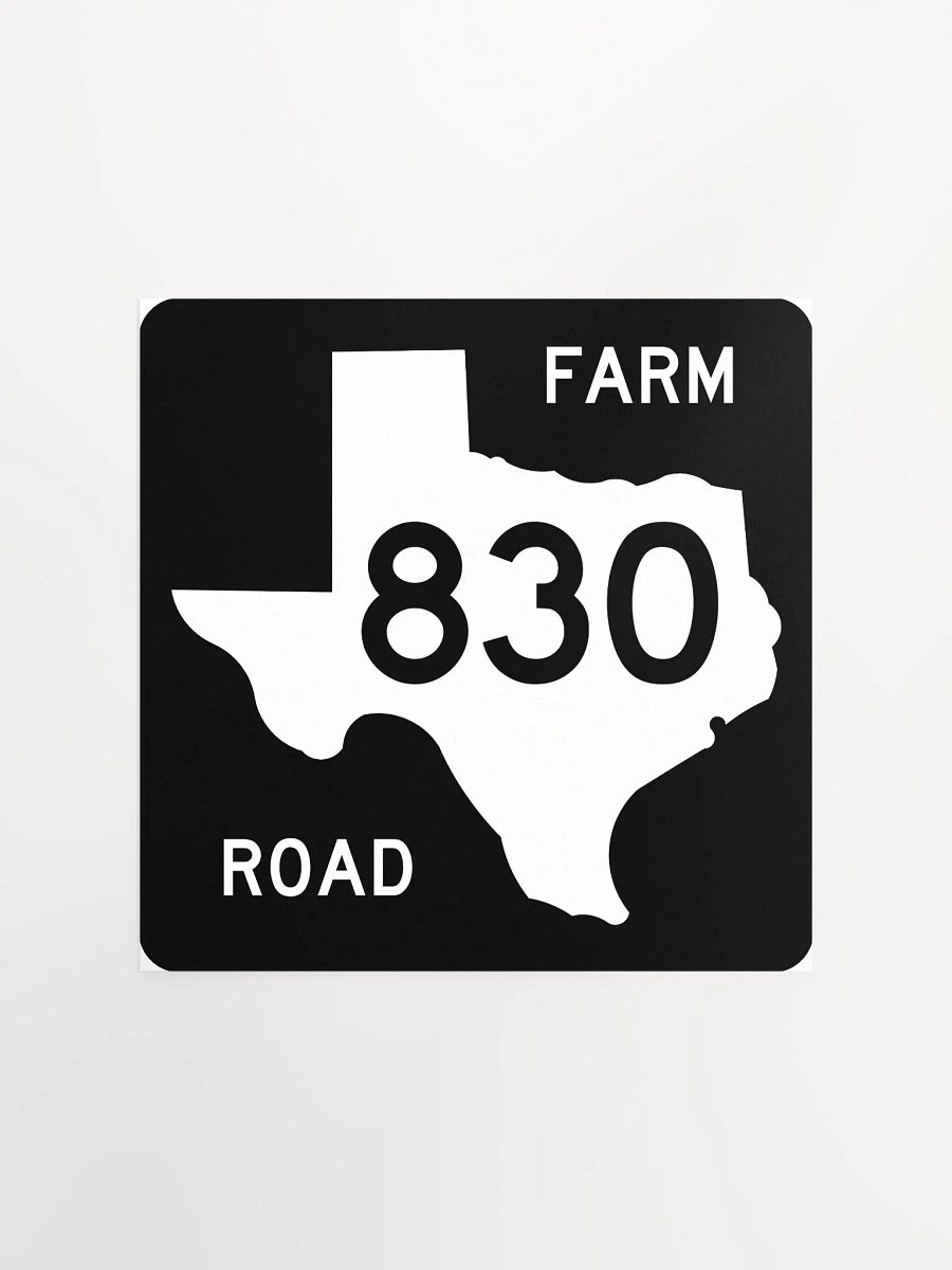 Texas Farm Road Sign FM 830 Poster product image (2)