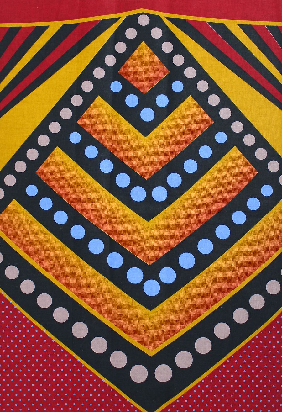 Scampolo Tessuto Wax Print - Design Geometrico - 90 cm x 114 cm - cod.585/B product image (1)