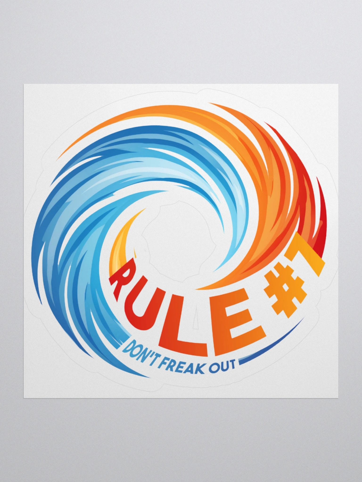 Rule #7 Kiss Cut Stickers Blue and Orange product image (1)