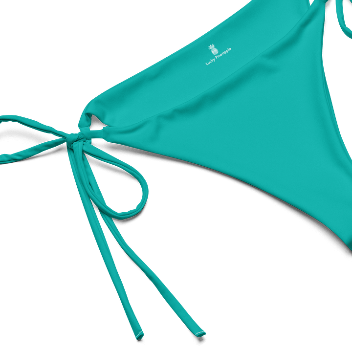 Aquamarine Blue Solid Color String Bikini Bottom product image (1)