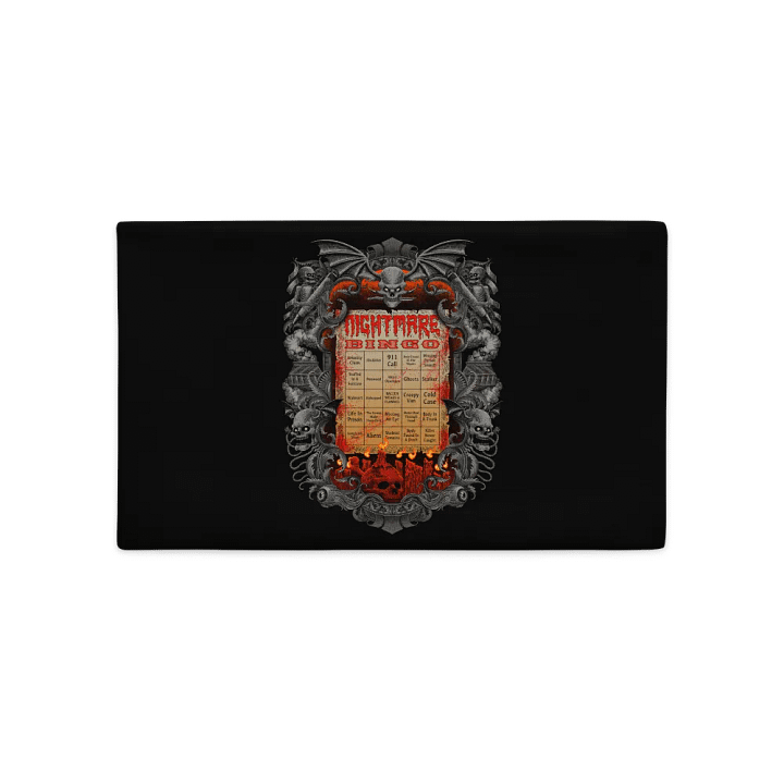 Nightmare Bingo Pillow Case Black product image (2)