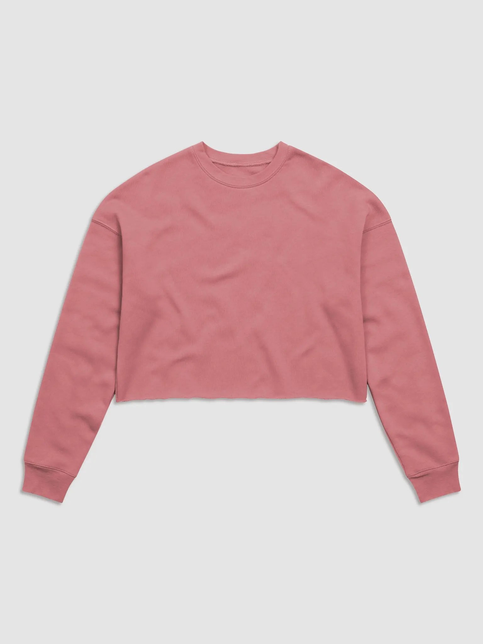 Plain Color Mauve Crop Sweatshirt product image (5)
