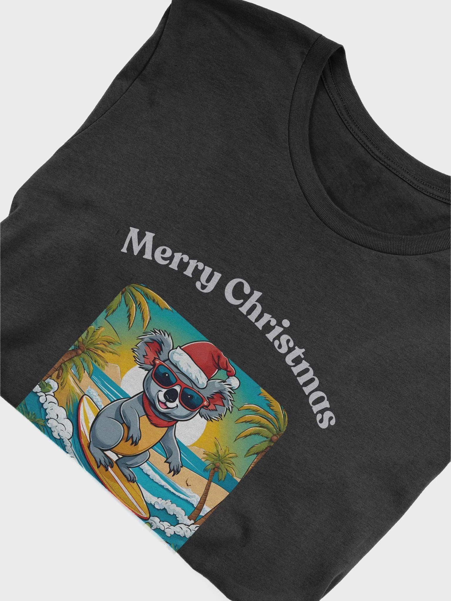 Festive Koala Surf Scene Merry Christmas T-Shirt - Silver product image (5)