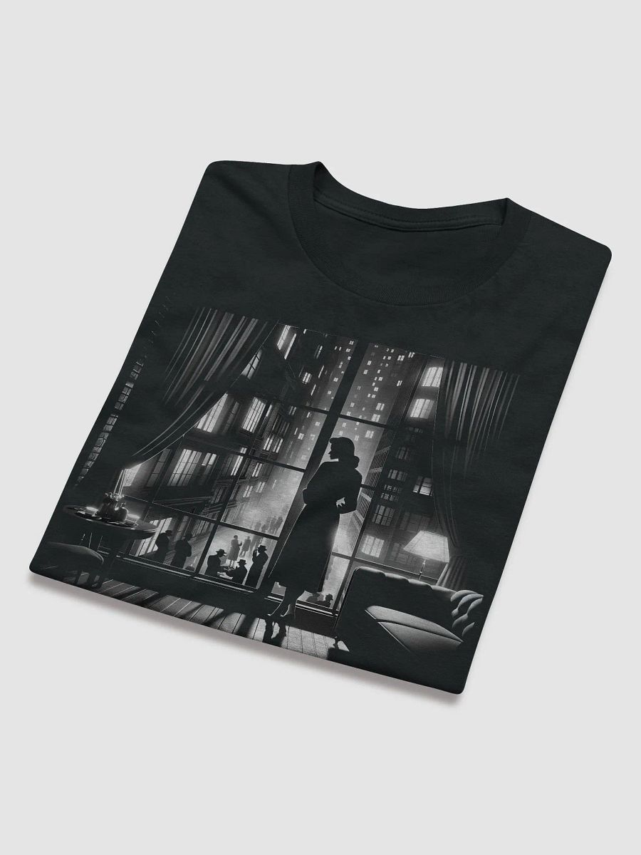 Silent Contemplation in City Lights Film Noir (Front Print Womens Tee) product image (5)