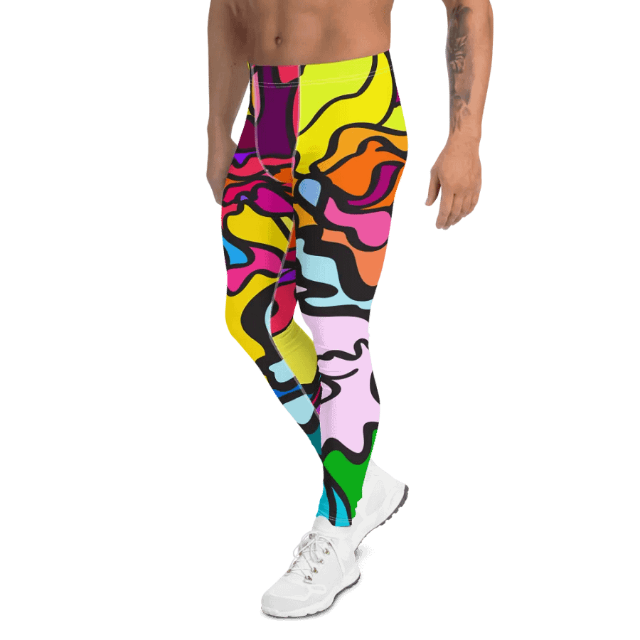 Color Chaos Men's Leggings - Wave at Sunset product image (4)
