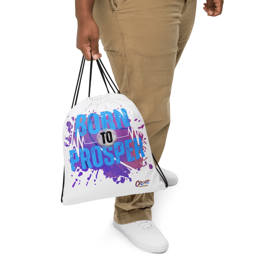 Born to Prosper Full Print Drawstring Bag product image (5)