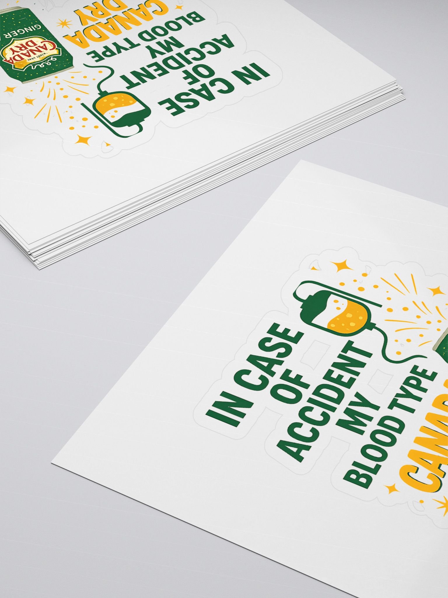 Canada Dry Blood Type Kiss Cut Stickers product image (4)