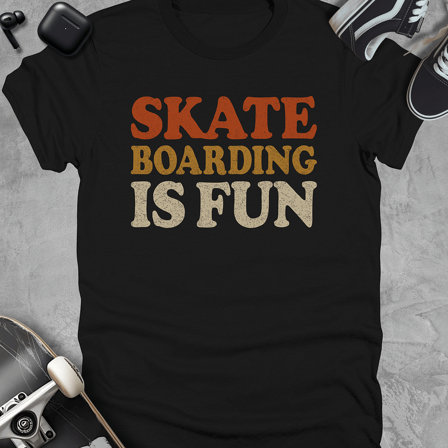 Skateboarding is fun, Skate t-shirt, Unisex product image (1)