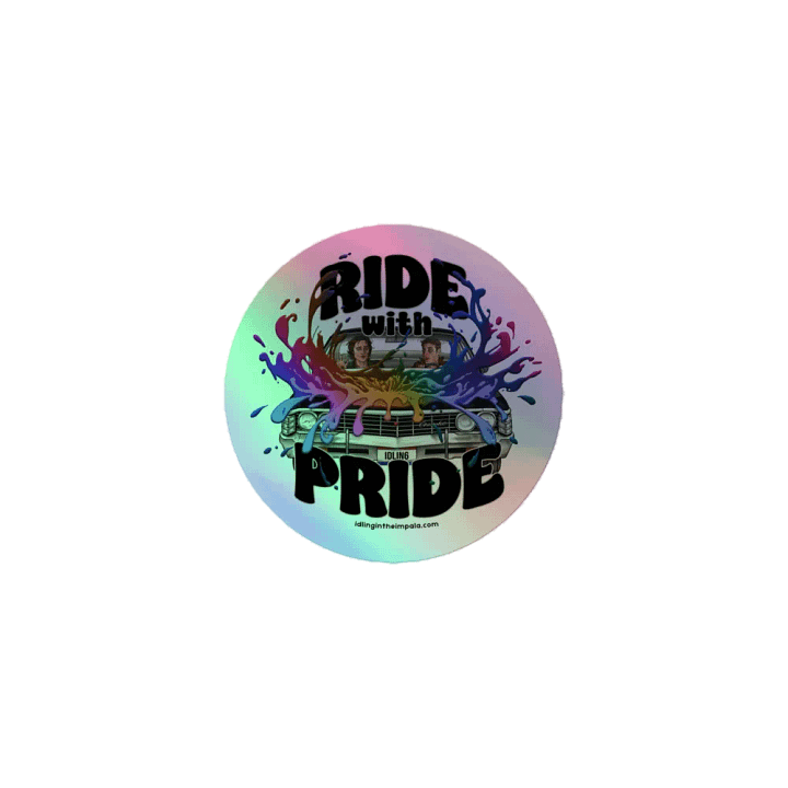 Ride with Pride Holo Sticker - Circle product image (1)