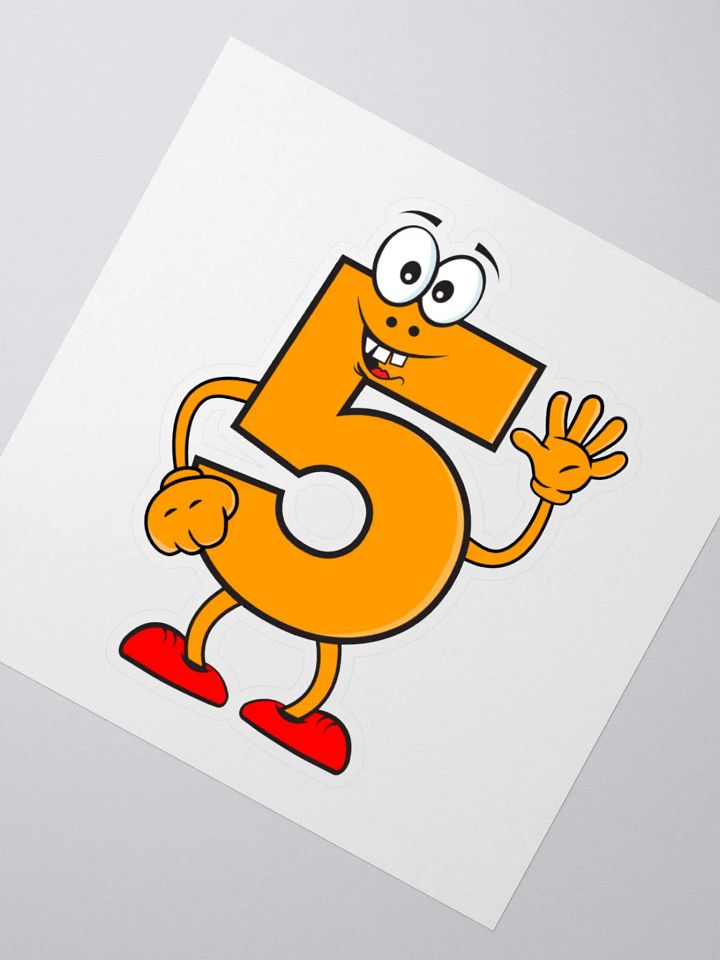 NUMBER 5 THUMBS-UP STICKER product image (5)