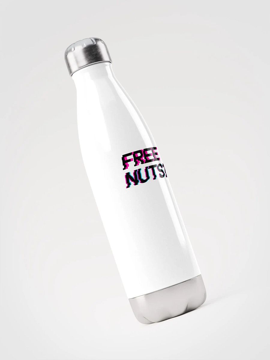 Free Nuts? White Stainless Steel Water Bottle product image (3)