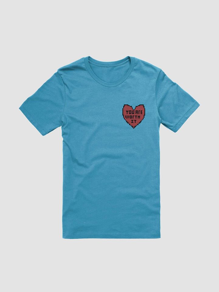You are worth it pixel heart Supersoft T-Shirt product image (1)