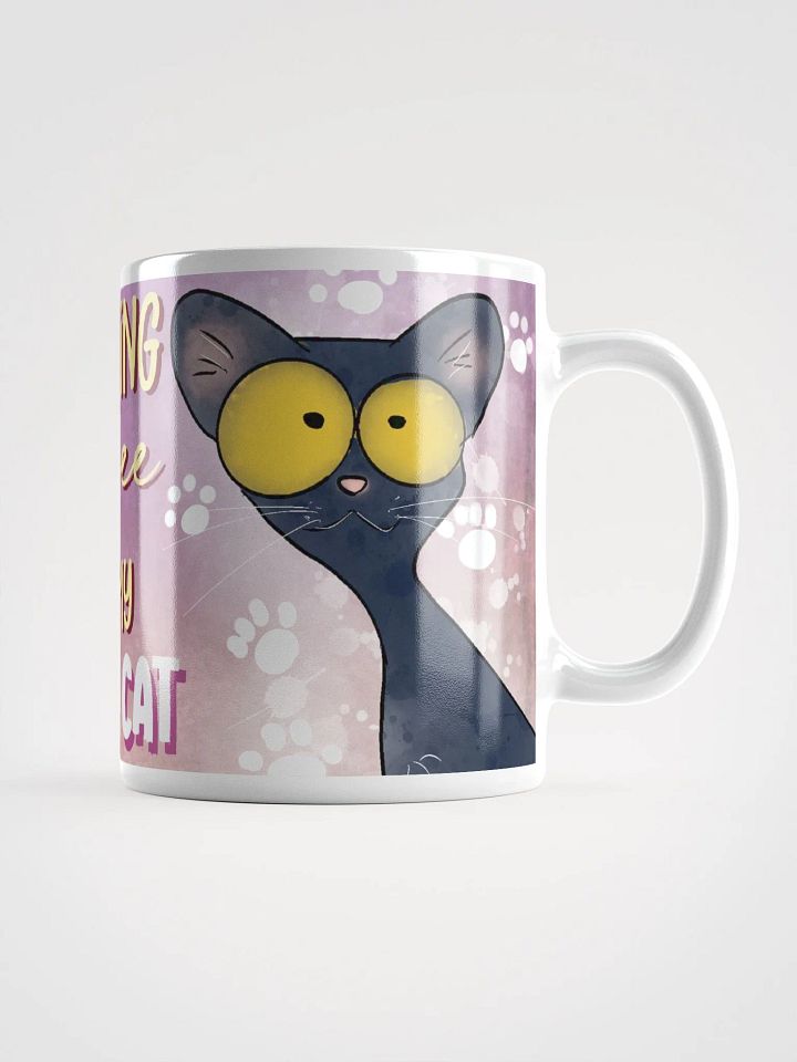 Morning Coffee with My Black Cat Mug product image (1)