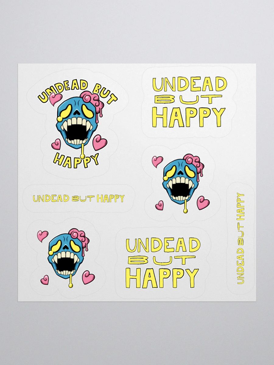 Undead but Happy set (sticker sheet) product image (1)