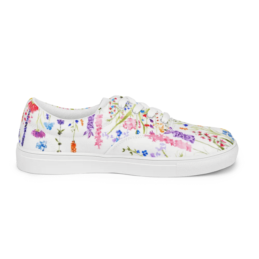 Spring Flowers Women's Lace-Up Canvas Shoes product image (8)