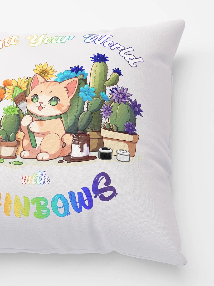 Rainbow Kitten Artist Pillow product image (4)