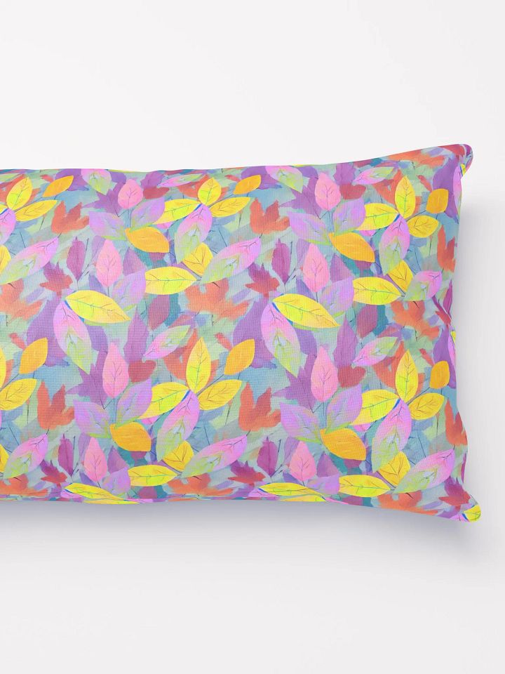 Yellow Pink Leaves Pillow product image (4)
