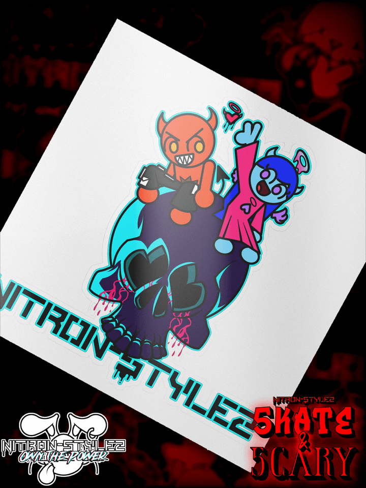 Wave 5 - Deadly Power Couple Kiss Cut Sticker product image (1)