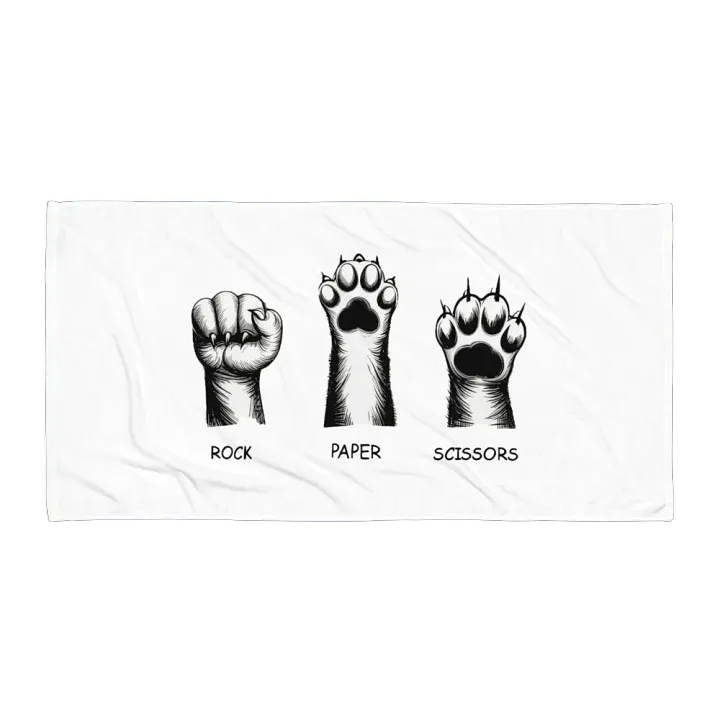 rock, paper, scissors towel product image (1)