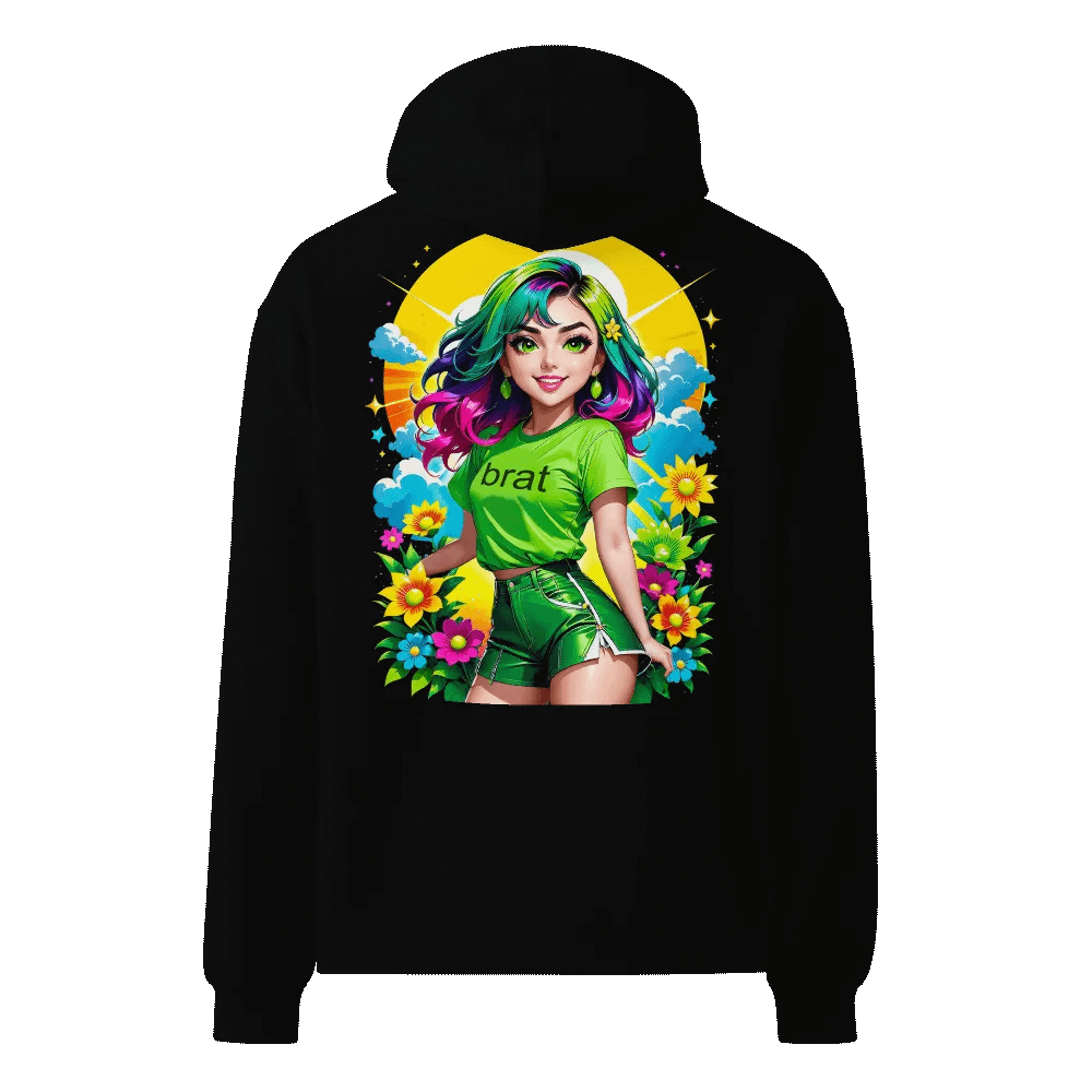 Brat - Premium Hoodie (Black) Brat Life - v3 (Back Printed Design) product image (1)
