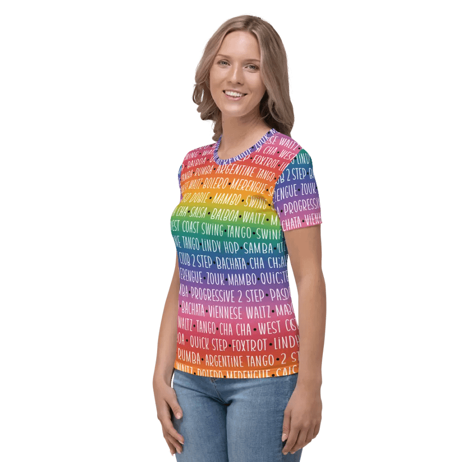 Rainbow Ballroom Dancer's T-shirt for Women product image (3)