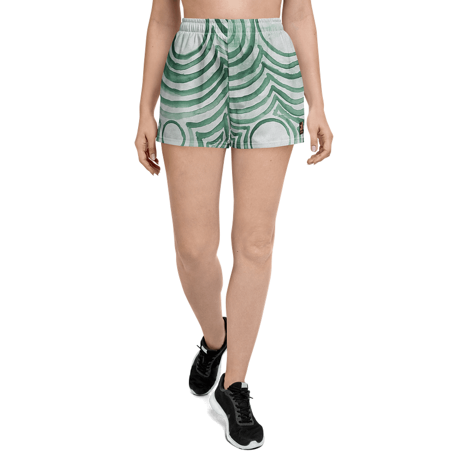 "Green Swirl" Unisex Athletic Shorts product image (1)