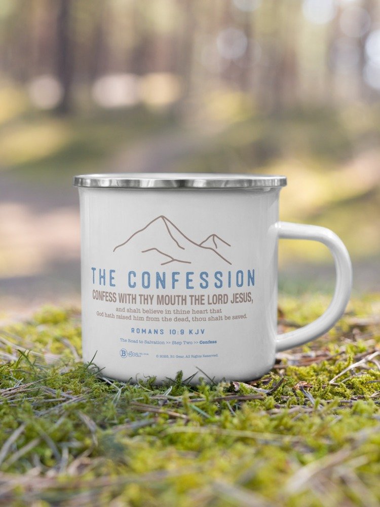 Mug, The Road to Salvation, Step 2, CONFESSION/Confess, Premium Enamel Mug product image (4)