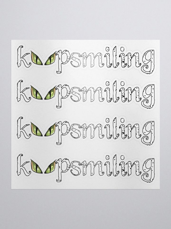 Keep Smiling w/eyes and white text sticker product image (1)