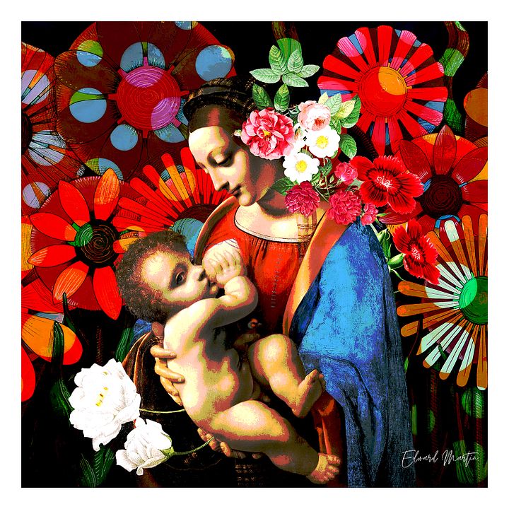 'Nurture' by Edward Martin: Mixed Media Collage Print product image (1)
