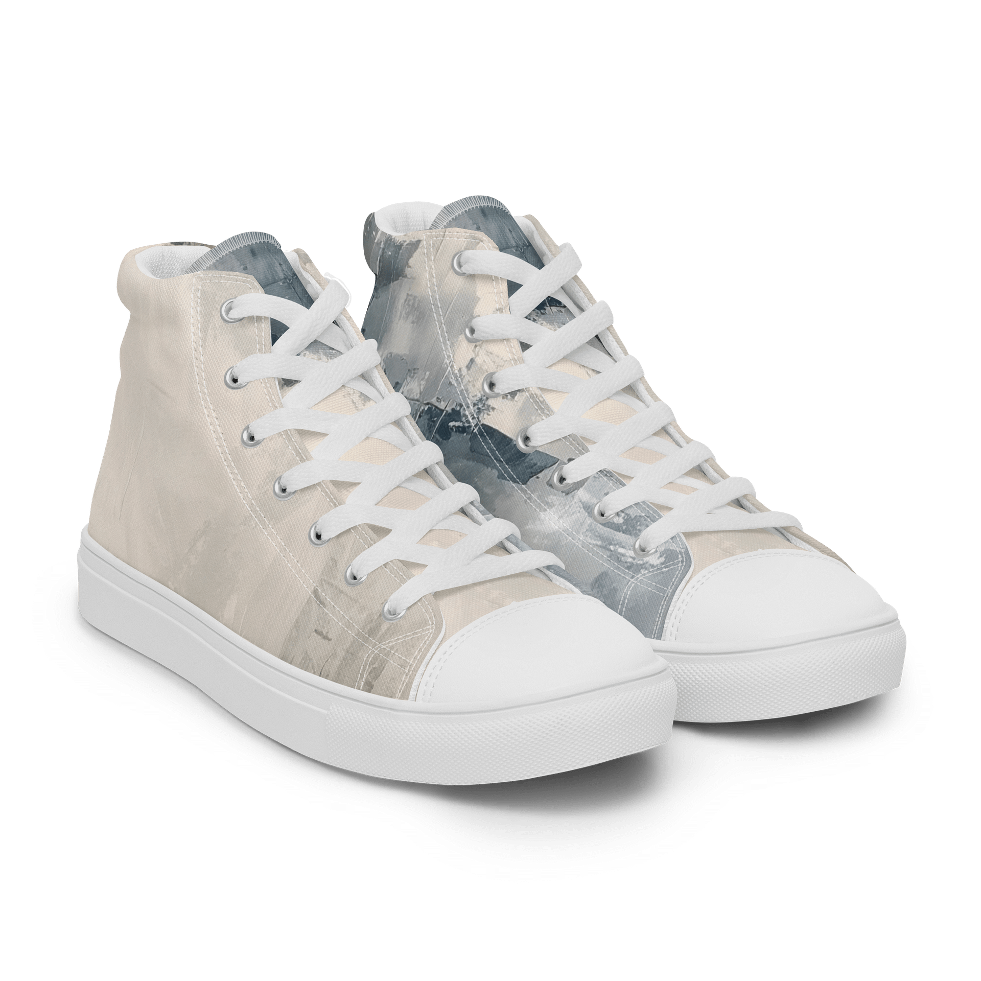 Harmonious Brushstrokes High Top Canvas Shoes product image (8)