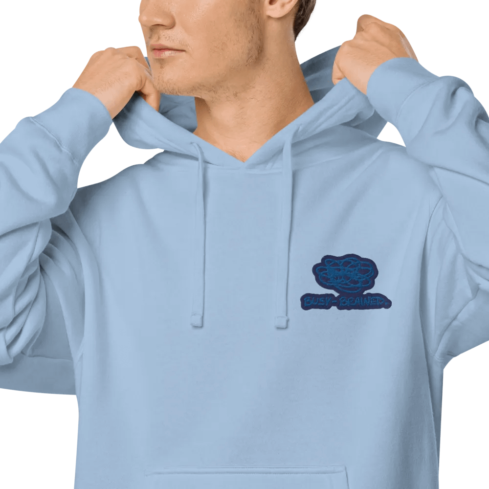 BUSY-BRAINED (L.C. lake design) embroidered pigment hoodie product image (7)