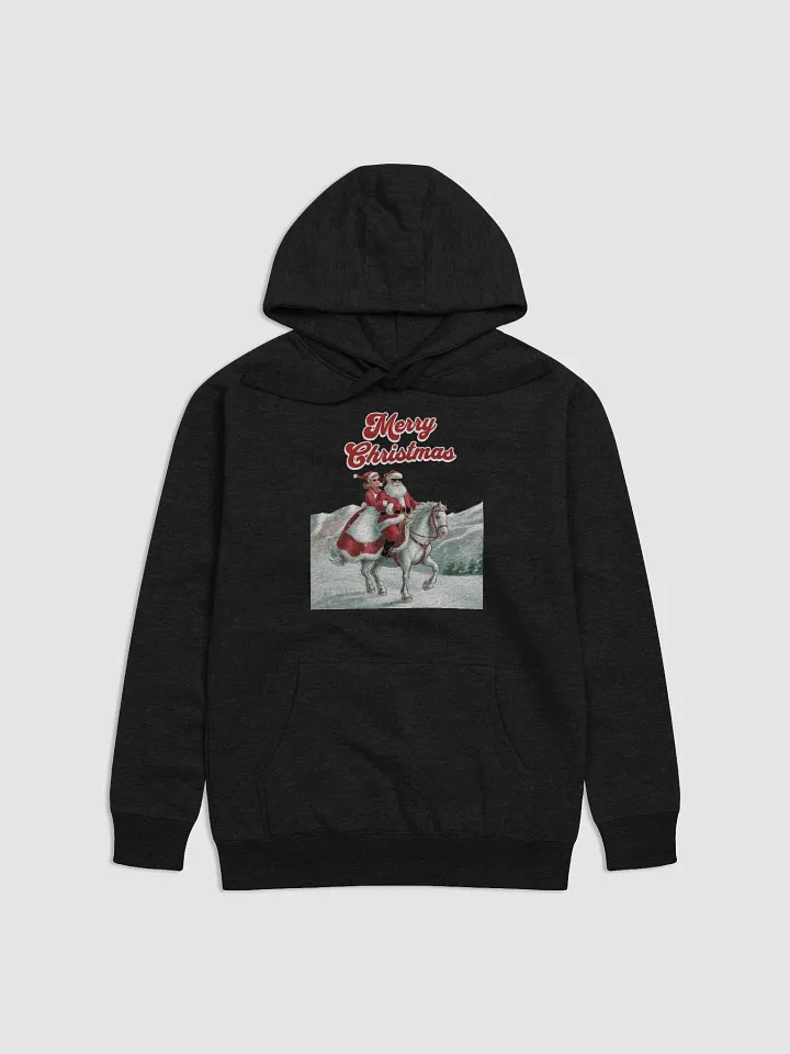 Mr. and Mrs. Santa Claus Horse Riding Hoodie product image (6)