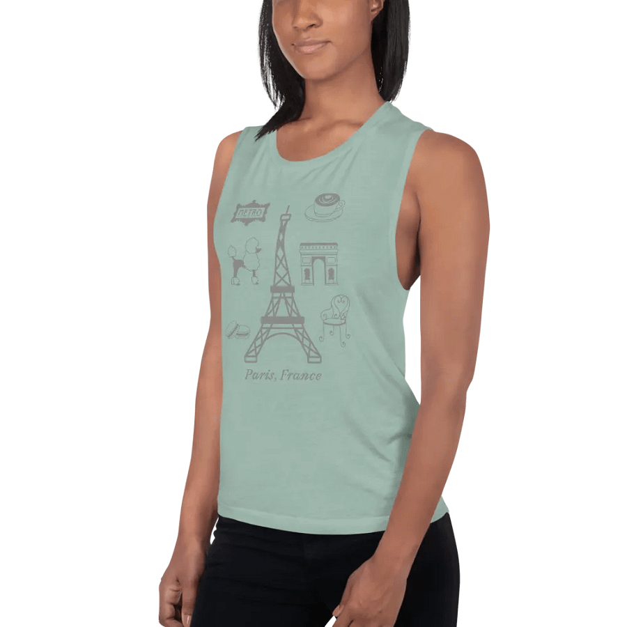 Parisian Landmarks Flowy Muscle Tank product image (10)