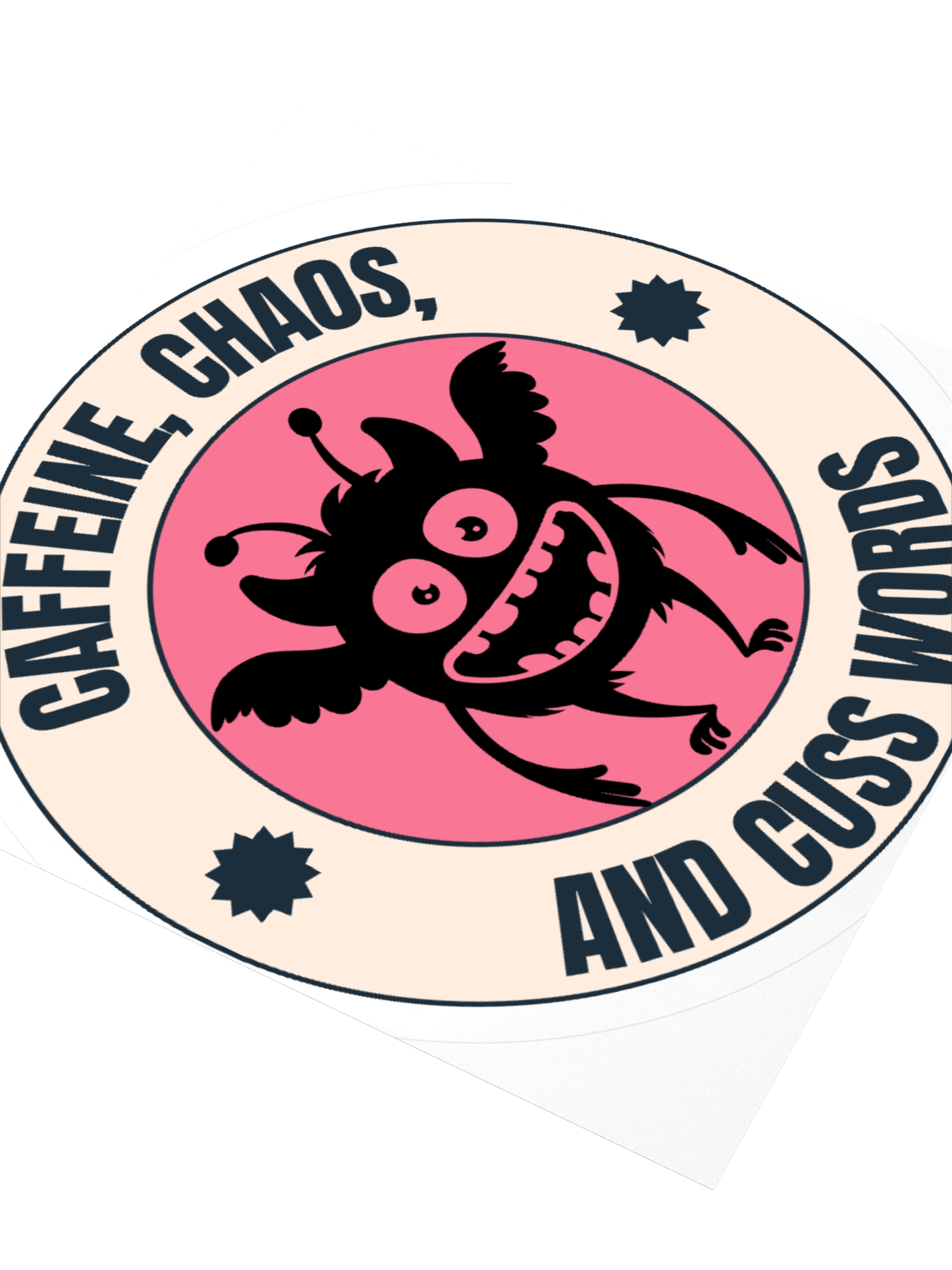 Caffeine, Chaos, and Cuss Words Kiss Cut Sticker product image (2)