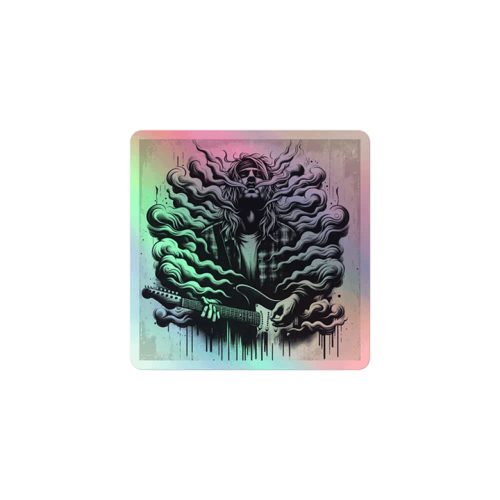Ethereal Guitarist Holographic Sticker Set product image (1)
