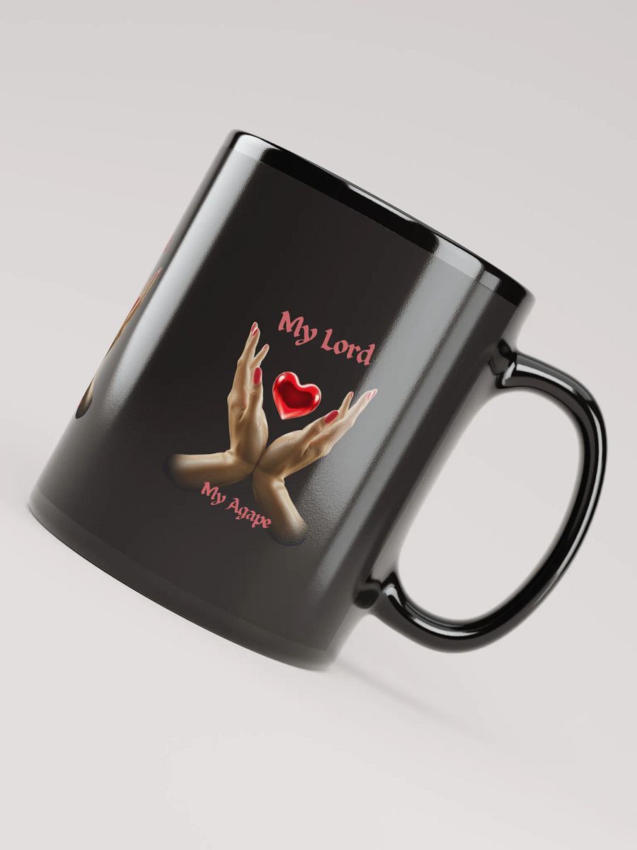 My Lord, My Agape Black Glossy Mug product image (7)