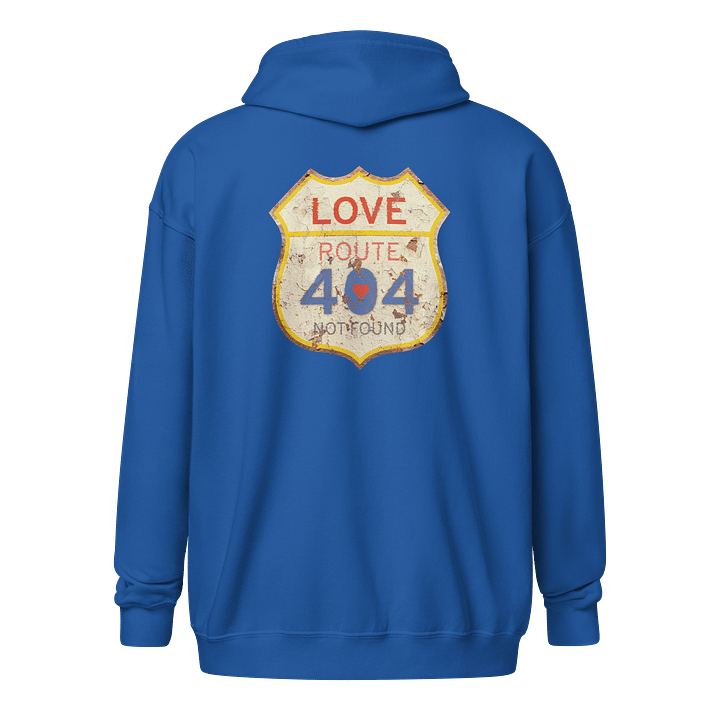 Retro Love 404 Not Found (Back Print) Unisex Heavy Blend Zip Hoodie - Vintage Love Graphic Hoodie, Cozy Sweatshirt for Road Trip Lovers, Perfect Gift for Friends product image (17)