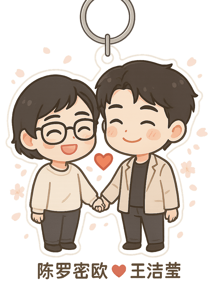 Best friendship digital Keychain – Romeo & Celine product image (1)
