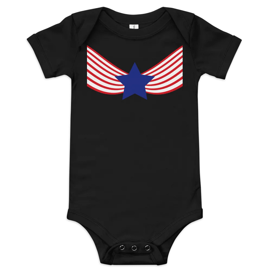 Stars & Stripes Ruffled Angel Wings Onesie product image (4)