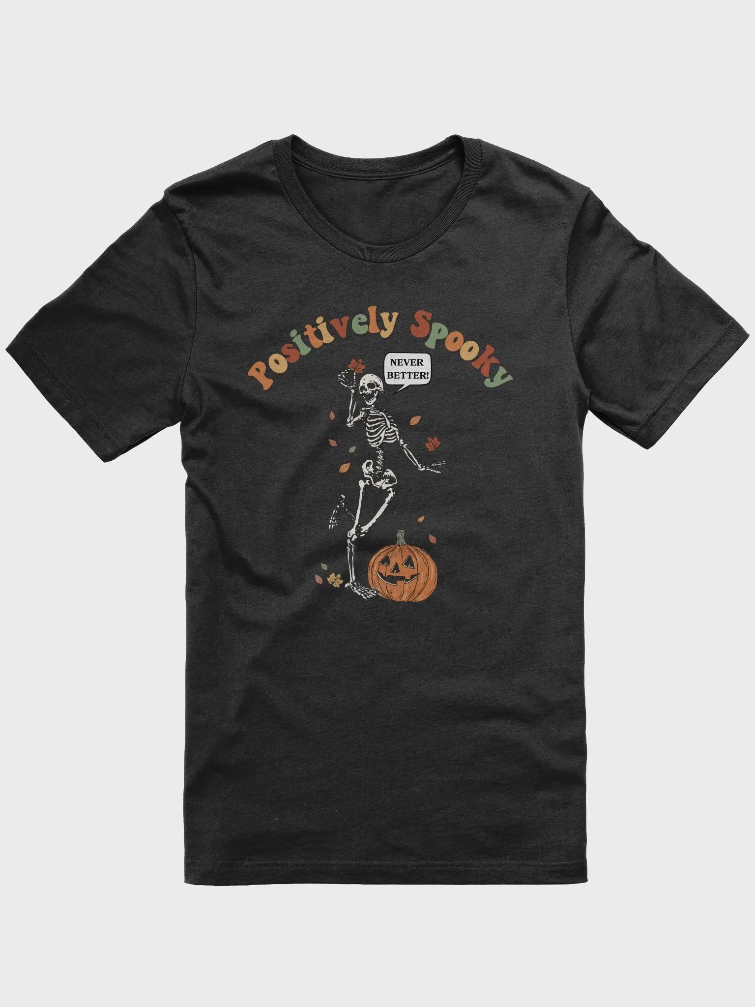 Retro Spooky Skeleton Halloween T-Shirt product image (2)